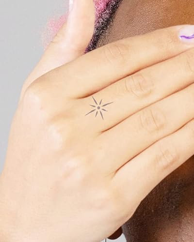 Inkbox Temporary Tattoos, Semi-Permanent Tattoo, One Premium Easy Long Lasting, Water-Resistant Temp Tattoo With For Now Ink - Lasts 1-2 Weeks, Tribal Star Tattoo, Stellar, 1 X 1 In #TOP1