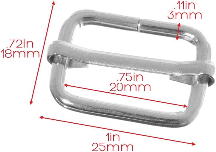 Craft County Metal Tri-Glides – Silver (3/4 Inch, 25 Pack)