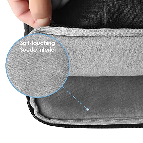 Proelife 12-Inch Laptop Sleeve Case Cover Canvas Tablet Protective Bag For 2022-2014 Surface Pro 4 / 5 / 6 / 7 / 7+ / 8 / 9|Surface Laptop Go 1/2 12.4''|Surface Pro X 1/2 & Ipad Pro 12.9'' M2 (Black) #TOP4