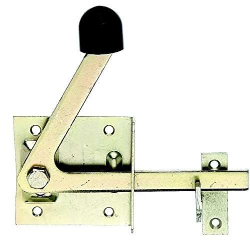 Gah-Alberts 210328 - Cierre para valla de jardín (placa de 80 mm, galvanizada en amarillo)