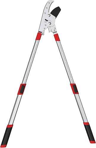 Miniatura 7 de GARTOL Cortador de yunque extensible de alta resistencia de 28 a 41 pulgadas, cortador telescópico de ramas de árbol de acero de largo alcance,