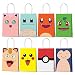 Pokemon Theme Birthday Party Paper Gift Bag For Birthday Party Decorations Party Favor Goody Treat Candy Pokemon Bags Kids Adults Birthday Party Supplies-16 Piece