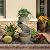 Takamota Outdoor Water Feature Patio Fountain with LED Lights, 31.9" Resin Garden Waterfall Fountain Outdoor, Modern S-Shaped Bowl Design Water Feature for Porch, Garden, Yard, Home Decor, Grey