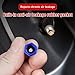 Ziciner 8 PCS Car Tire Valve Stem Caps, Aluminum Alloy Wheel Valve Covers with Rubber O-Ring, Corrosion Resistant Leak-Proof Tire Air Cap Set, Universal for SUV, Truck, Motorcycle, Bike (Blue)