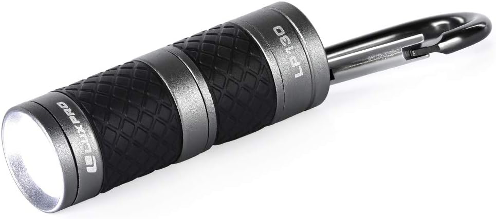 LUXPRO LP130 Focusing Bright Tactical Keychain LED Flashlight, Silver