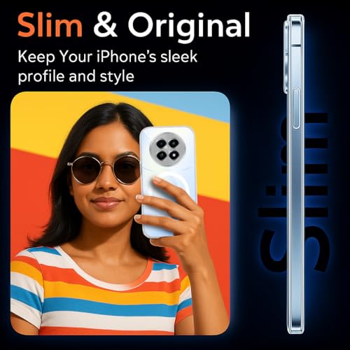 Image of Jkobi Lifetime Anti-Yellow MagSafe Compatible Clear Back Cover Case for Realme Narzo 70x 5G (Sleek Hard Crystal | Shockproof and Camera Protection)