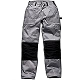 Pantalones de trabajo Dickies GTD290 Trouser, Pantalones de Trabajo para Hombre, Gris (Gris/Noir), 52T