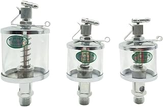 M6 M8 M10 M12 M14 M16 Male Thread Oil Cup, 16-600ml Sight Glass Gravity Drip Feed Oiler Lubricator, 1 Piece, Needle Valve Control for Precise Machine Tool Lubrication(M14x1.5-200ML)