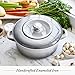 Merten & Storck 5.3QT Round Dutch Oven Casserole Pot with Lid, European Crafted Enameled Iron Stockpot, Induction & All Cooktops, Braising, Stews, Roasting, Slow Cooking, Sourdough, Cloud Gray