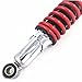 Hegeiis 400mm 15.75 inch 7mm Spring Universal Motorcycle Shock Absorber Rear Suspension ATV Quad Scooter Dirt Bike For XL185 XL125 RM125 JH125L JH150 125GY (Red)
