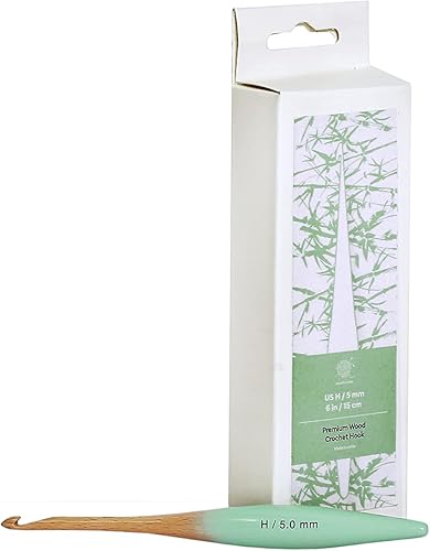 Miniatura 2 de mindfulknits Gancho ergonómico de madera de haya de alta calidad, tamaño EE.UU. H, 0.197in - 5.9in de longitud, suministros de tejido y ganchillo