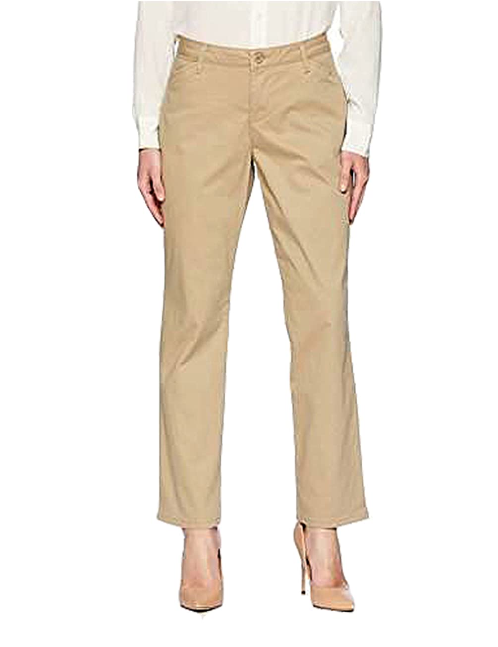 Lee Womens Petite Relaxed Fit All Day Straight Leg Pant