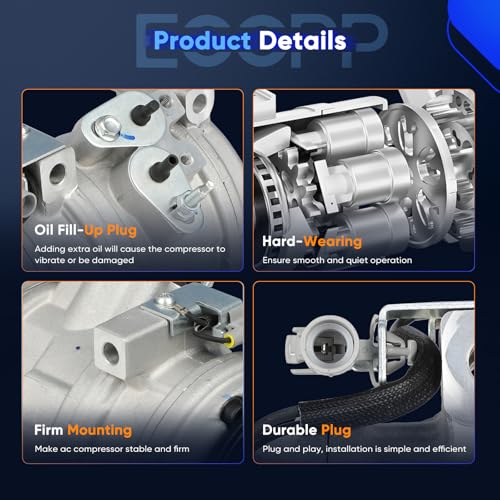 Image of ECCPP AC Compressor Direct Fit for Toyota Tundra V8 4.7L 2000-2006