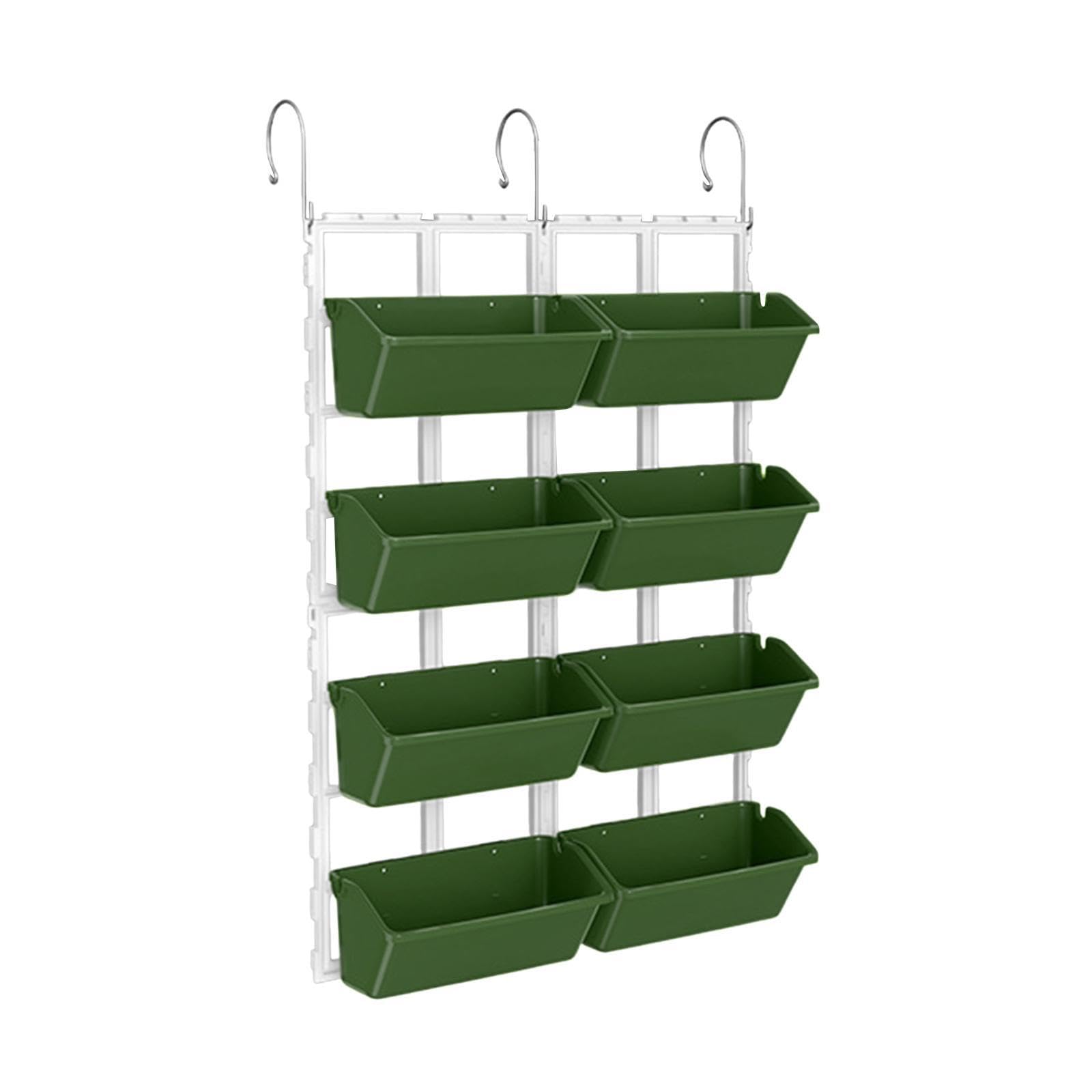 Pot de fleurs suspendu avec crochets, intérieur/extérieur, jardinière murale verticale à 4 niveaux, gain de place, jardinière de qualité supérieure avec trous de