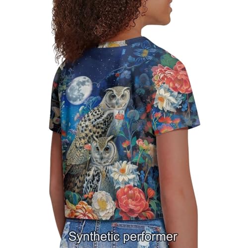 Image of 4th of July Shirt for Girls 7-8 Years US Flag Crop Tops Kids Outfit Independent Day Graphic Tee-
