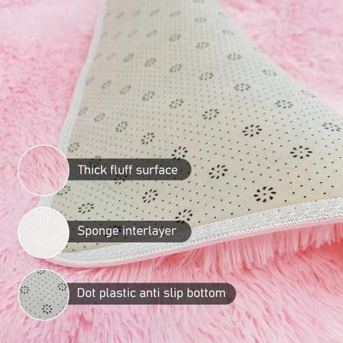 Tapis rose salon tie-dye de qualité supérieure doux et épais