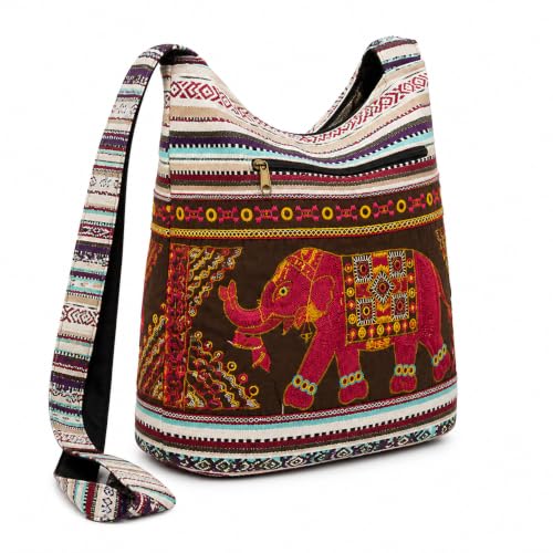 Image of SUVASANA Large Sling Shoulder Bag for Men Women Casual Comfortable Everyday Purse Travel Women's Cross-body Bags
