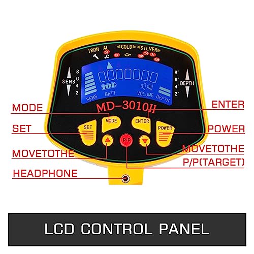 Détecteur de métaux à affichage LCD sensible et disque de détection étanche - 5