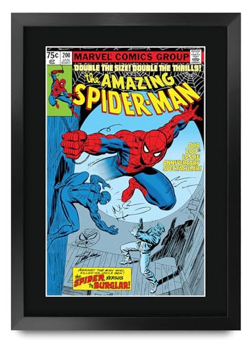HWC Trading The Amazing Spider-Man Marvel Gifts Printed Signed Autograph Picture for Comic Book Graphic Novel and Manga Fans - A3 Framed