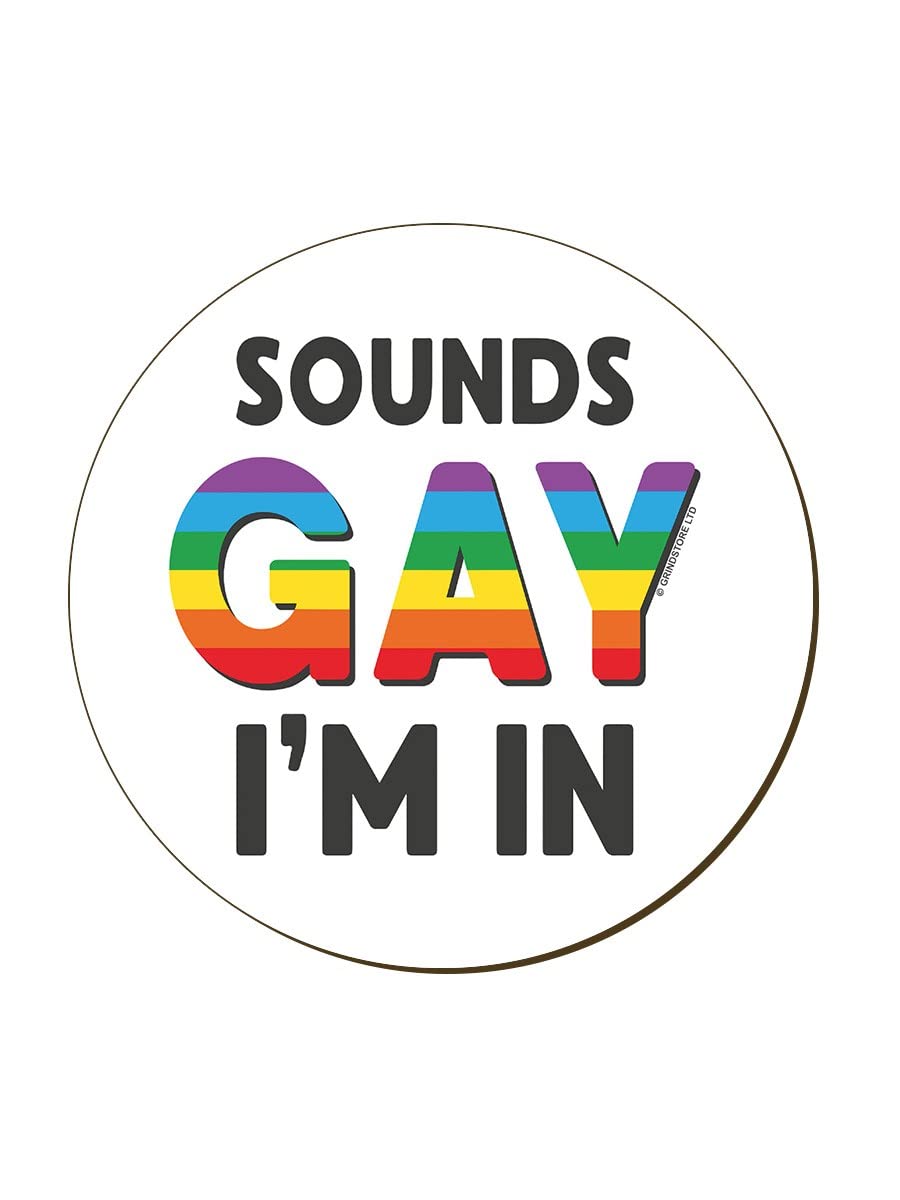 Grindstore Originals Weiß Sounds Gay I'm In Coaster White 9.2X9.2cm