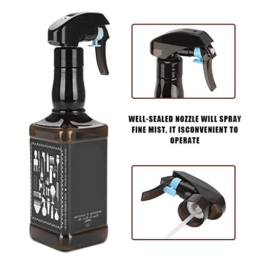 Botella Spray Plástica 500 ml para Peluquería Negra miniatura 6
