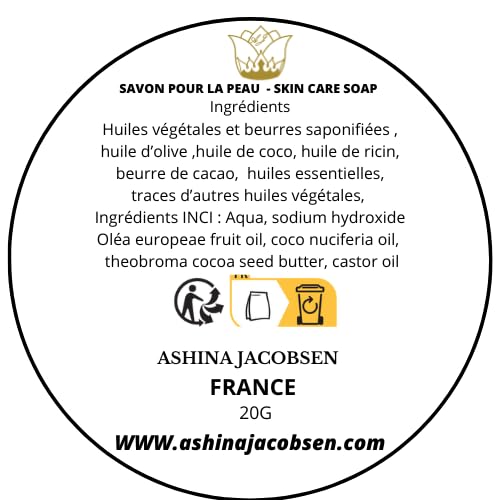 Savon d'accueil haut de gamme Ashina Jacobsen format hôtel 20g - 2