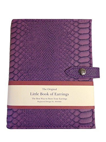Mock Croc Purple - Little Book of Earrings - Earring Storage Solution