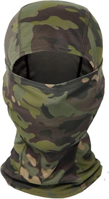 kuou Mens Camouflage Balaclava, Full Face Mask Breathable Hood Ninja Headwear for Sports Hunting Cycling Motocycling