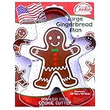 Gingerbread Man Cookie Cutter - Large, Premium Food-Grade Stainless Steel, Dishwasher Safe (Gingerbread Man (Large))
