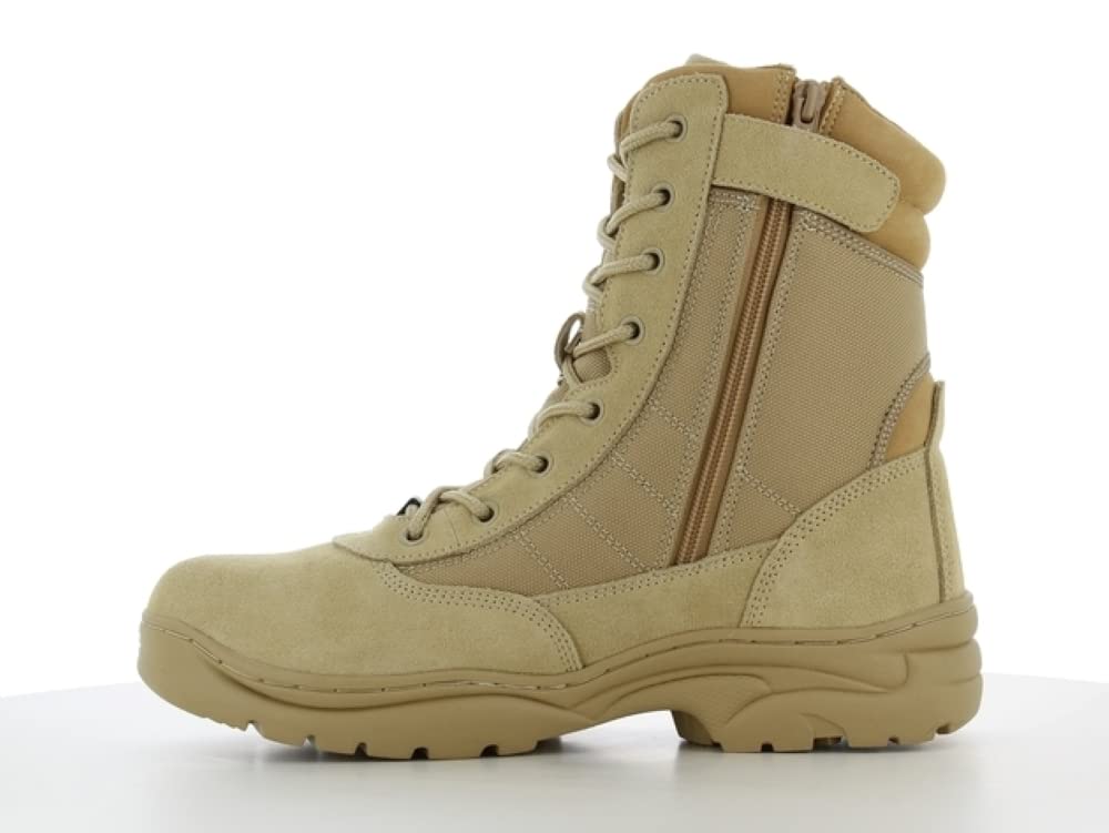 Stivali tattici leggeri senza sabbia, con zip laterale, taglio alto SRA, sicurezza Jogger Dune – 5 UK