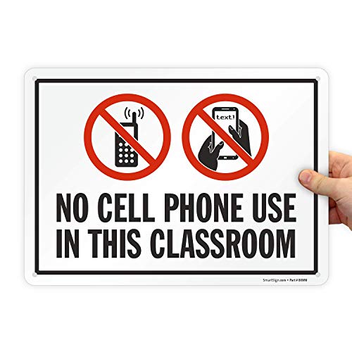 SmartSign 'No Cell Phone Use in This Classroom' Sign | 10' x 14' Plastic