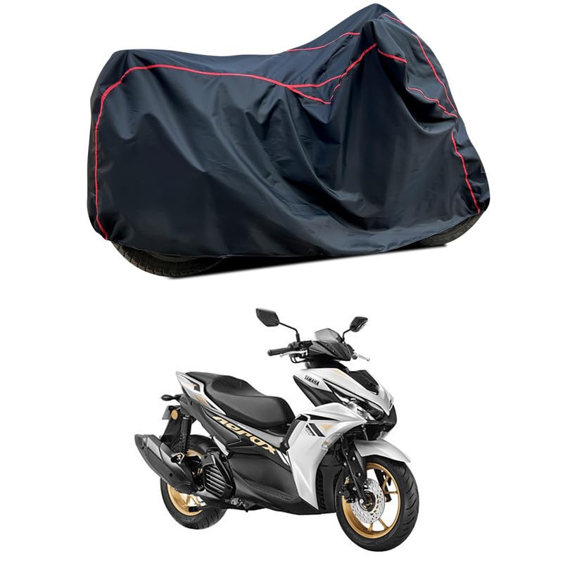 Image of Waterproof Scooter Cover Compatible with Yamaha Aerox 155 Fabric UV Protection (Black)