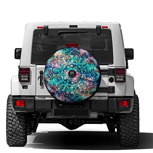 Image of Donut 1 Spare Tire Cover with Backup Camera Hole Wheel Tire Cover Fit Trailer, RV, SUV and Many Vehicle 18inch
