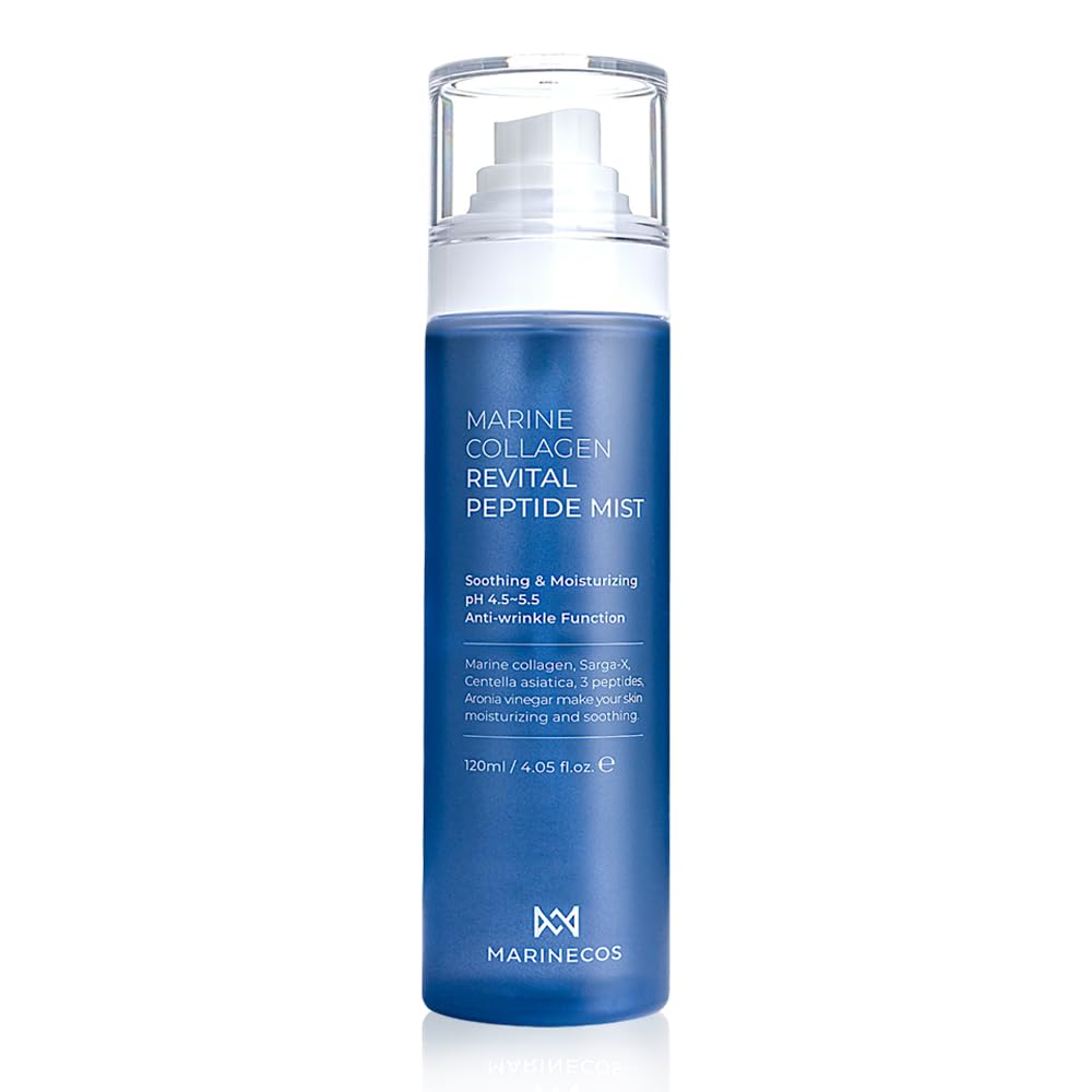 Marine Collagen Revital Peptide Mist 120ml ㅣ Fine Facial Spray for Hydration Soothing Glow ㅣ Daily Moisture Mist with Centella and Peptides