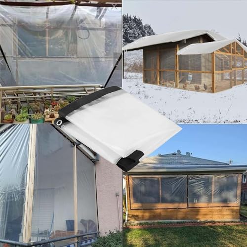 Bâche imperméable en PVC transparent 14' protection intempéries - 5