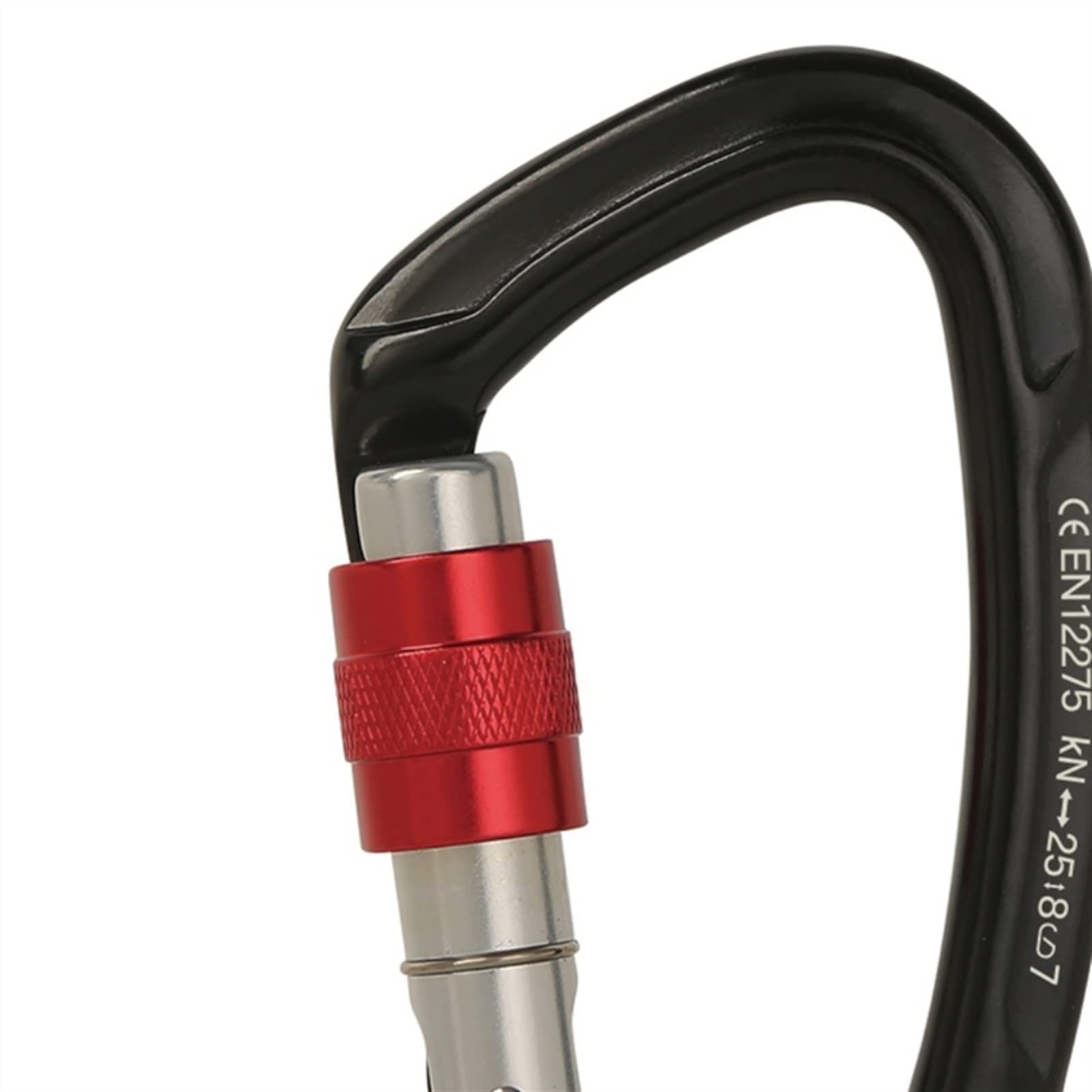 haczyki zatrzaskowe, Karabinek wspinaczkowy 25KN Profesjonalny kształt D Aviation Aluminium Safety Lock Outdoor Climbing Ascend Mountaineering Equipment Tool