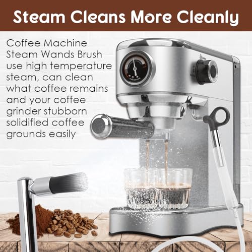 Cepillo Máquina de Espresso, Juego de Cepillos de Limpieza para Máquina de Espresso Herramienta de Limpieza a Vapor para Máquina de Café de Alta Presión - imagen 6