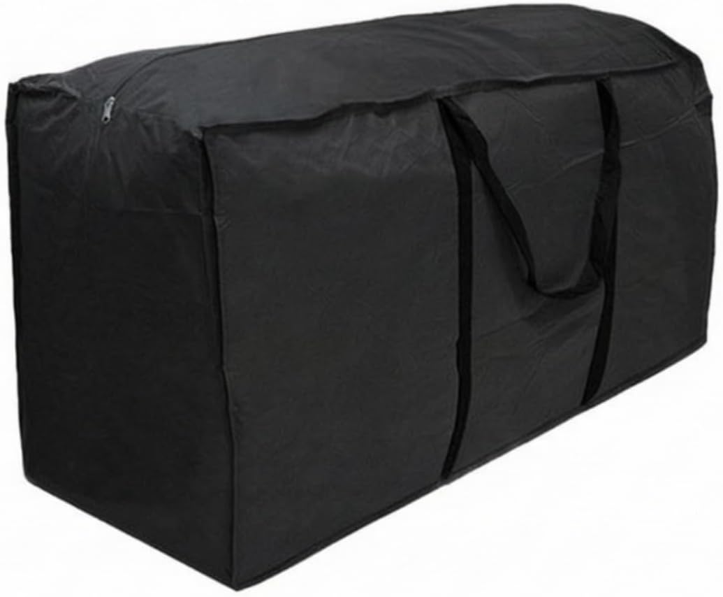 Fancyes Outdoor Storage Bag Organizer Tote Cover Carrier With Zipper And Handle In Waterproof Oxford Cloth For Pillows Duvets Christmas Tree Seasonal Storage, Black, 122x39x55cm