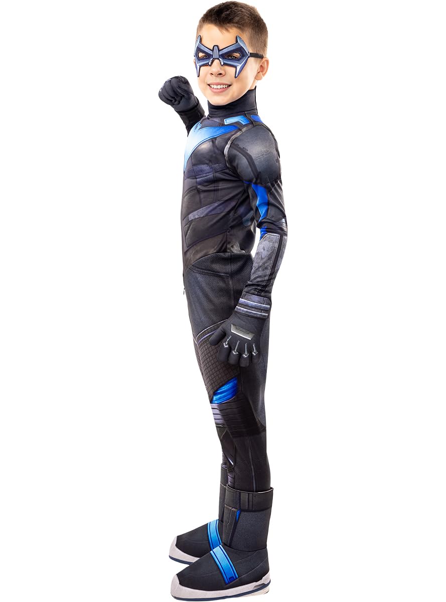 Funidelia | Costume di Nightwing - Gotham Knights per bambino - Videogiochi, Supereroi, DC Comics - Costume per bambini e accessori per Feste, Carnevale e Halloween - Nero
