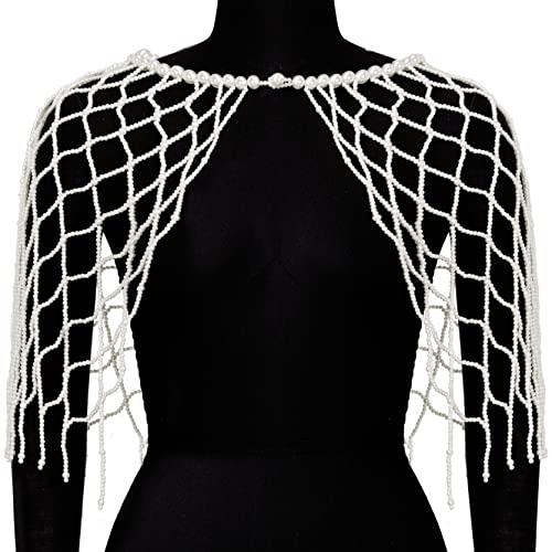 BABEYOND Pearl Cape for Women Evening Shawl Beaded Night Vintage Cover Up for Party2