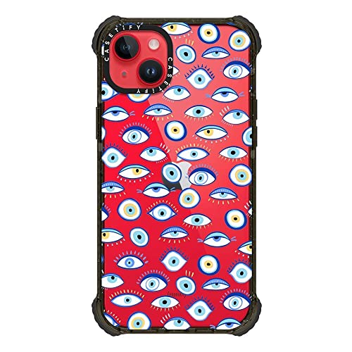 Coque iPhone 14 Plus CASETiFY robuste pour vacances et plage motif bleu