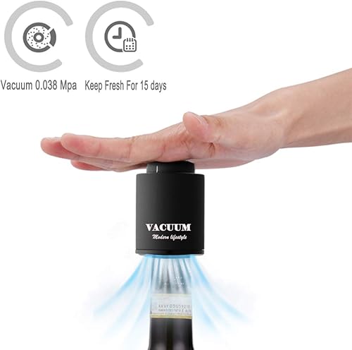 Miniatura 8 de Paquete de 2 tapones para botellas de vino, tapones de vino reutilizables para botellas de vino, tapón de acero inoxidable con silicona, corcho de