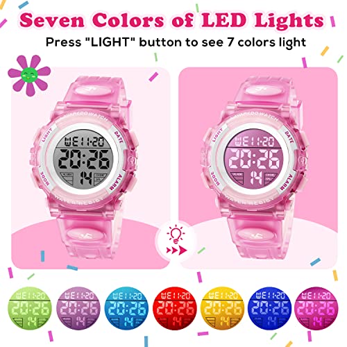 Image of Kids Watch,Boys Watch for 3-15 Year Old Boys,Digital Sport Outdoor Multifunctional Chronograph LED 50 M Waterproof Alarm Calendar Analog Watch for Children with Silicone Band,Kids Gift