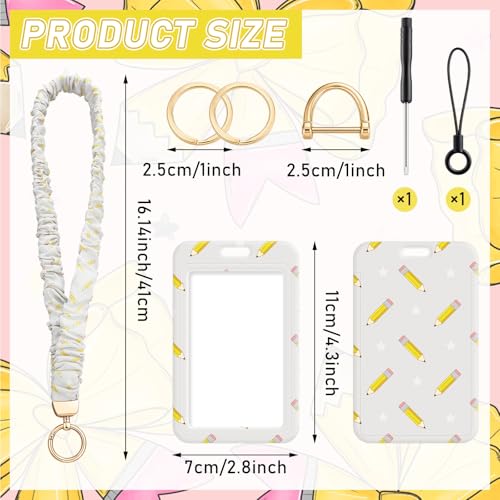 Cordon chouchou pour badges d'identité extensible rétractable porte-badge enseignant crayon