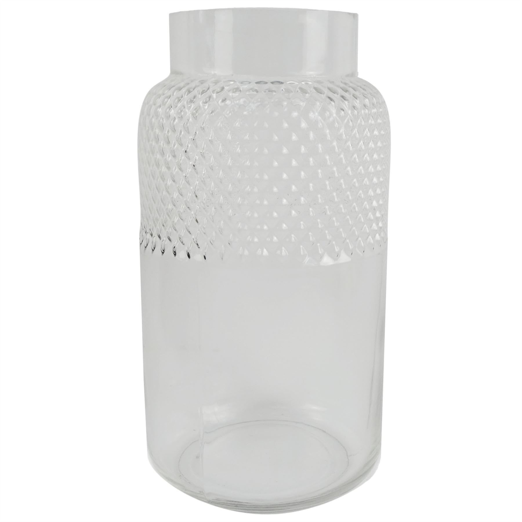 Leaf 29Cm Clear Diamond Designer Glass Vases,