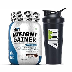 Strava AdvanceMuscleMass Weight Gainer with Enzyme Blend | 5.1 G Protein | 25.3 G Carbs | With 700 ml Shaker | Chocolate…