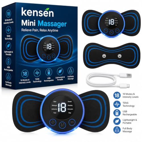 2 Pcs Wireless Mini Massager Body Massager Machine for Pain Relief, Butterfly Massager for Body Pain Relief, Rechargeable Neck and Shoulder Massage Machine for Blood Circulation (Assorted, M- 2Pc)