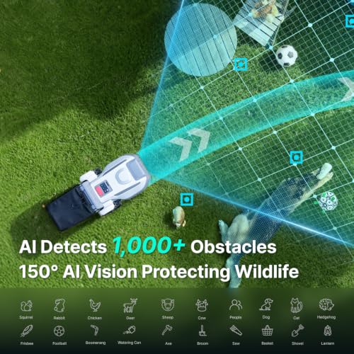 Image of ANTHBOT N8 Robotic Lawn Mower with Sweeper, RTK+NRTK 1 /2 Acre, 4-in-1 Mowing and Grass Collection System, Automatic Targeted Dumping 23L Large-Capacity Leaf Collection Bin, 45% Slope, App Control