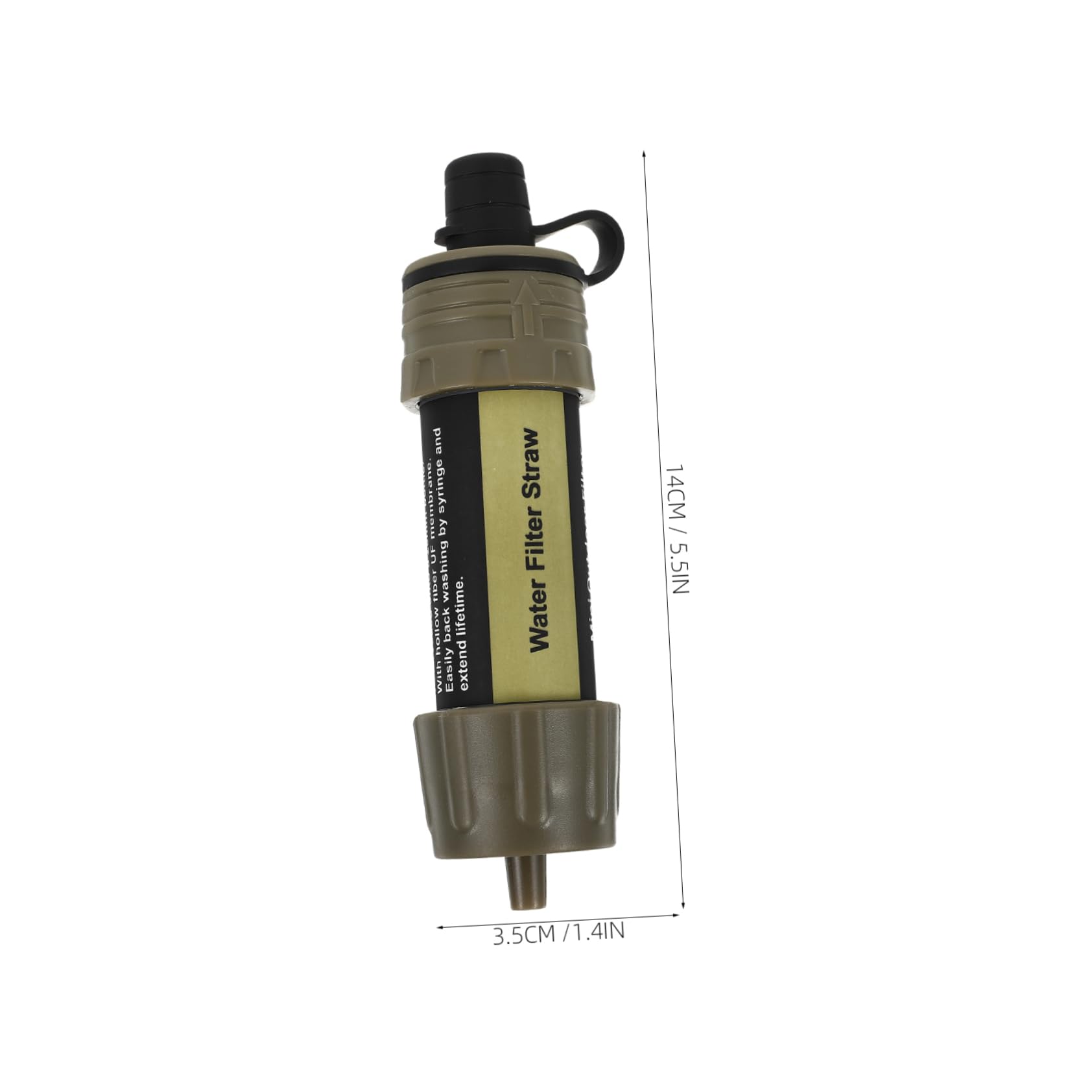 WOONEKY Filtre à Eau Portable Léger en Abs, Purificateur D'eau Sûr pour Camping et Randonnée, Mini Nettoyeur D'eau Vert pour Urgence