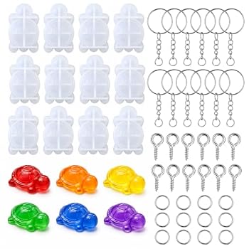 12PCS Mini Turtle Resin Molds Small Animal Epoxy Resin Molds